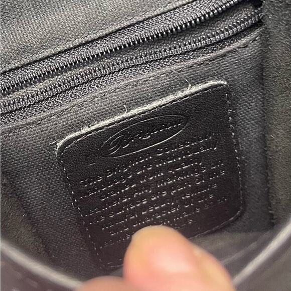 Brighton Black Leather Crossbody Bag with Silver Heart Charm & Silver Accents - Picture 9 of 11